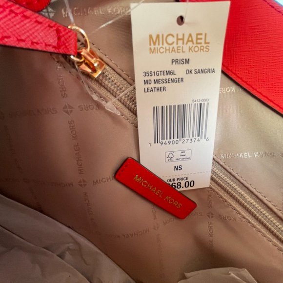 Michael Kors Bags Michael Kors Prism M Messenger Bag Pink Multi